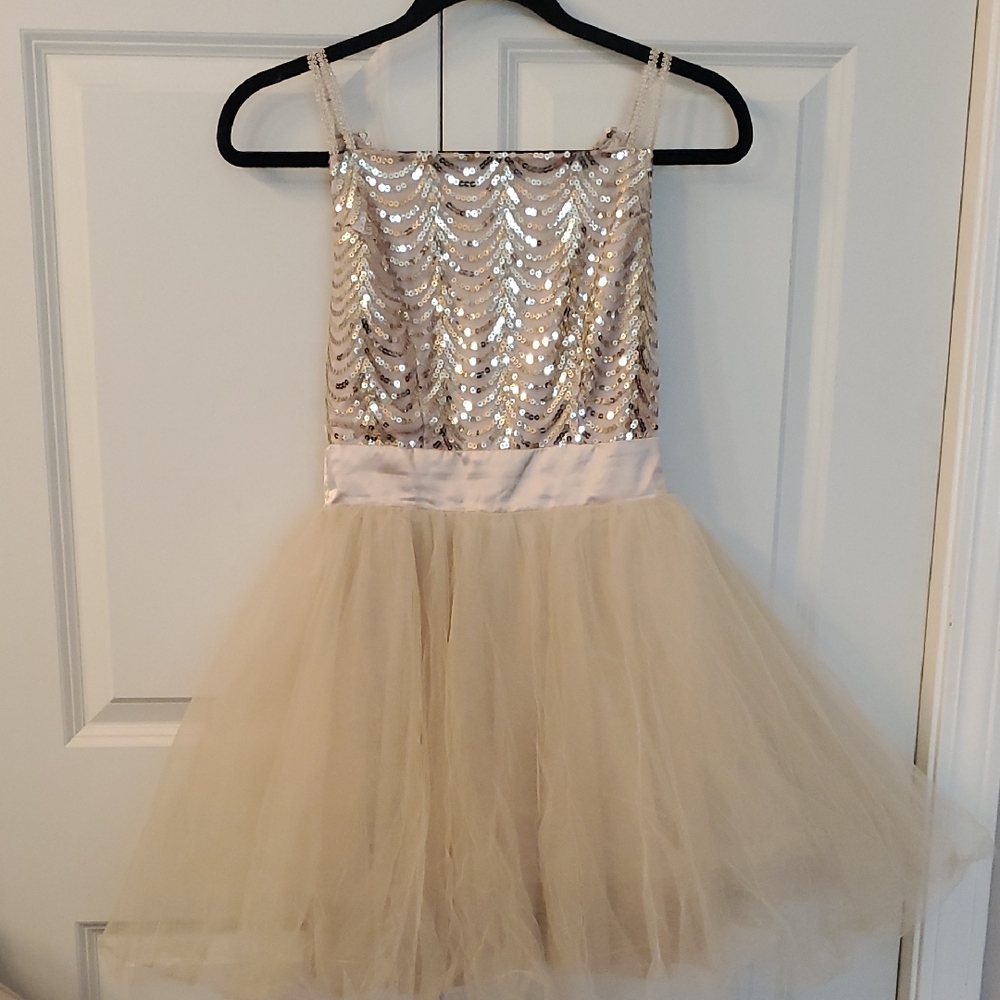 Trixxi Glittering Sequin and Tulle Dress